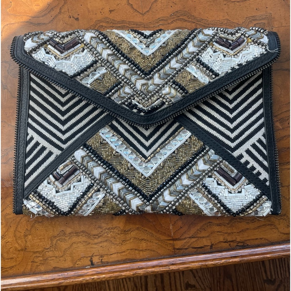 Rebecca Minkhoff beaded envelope clutch